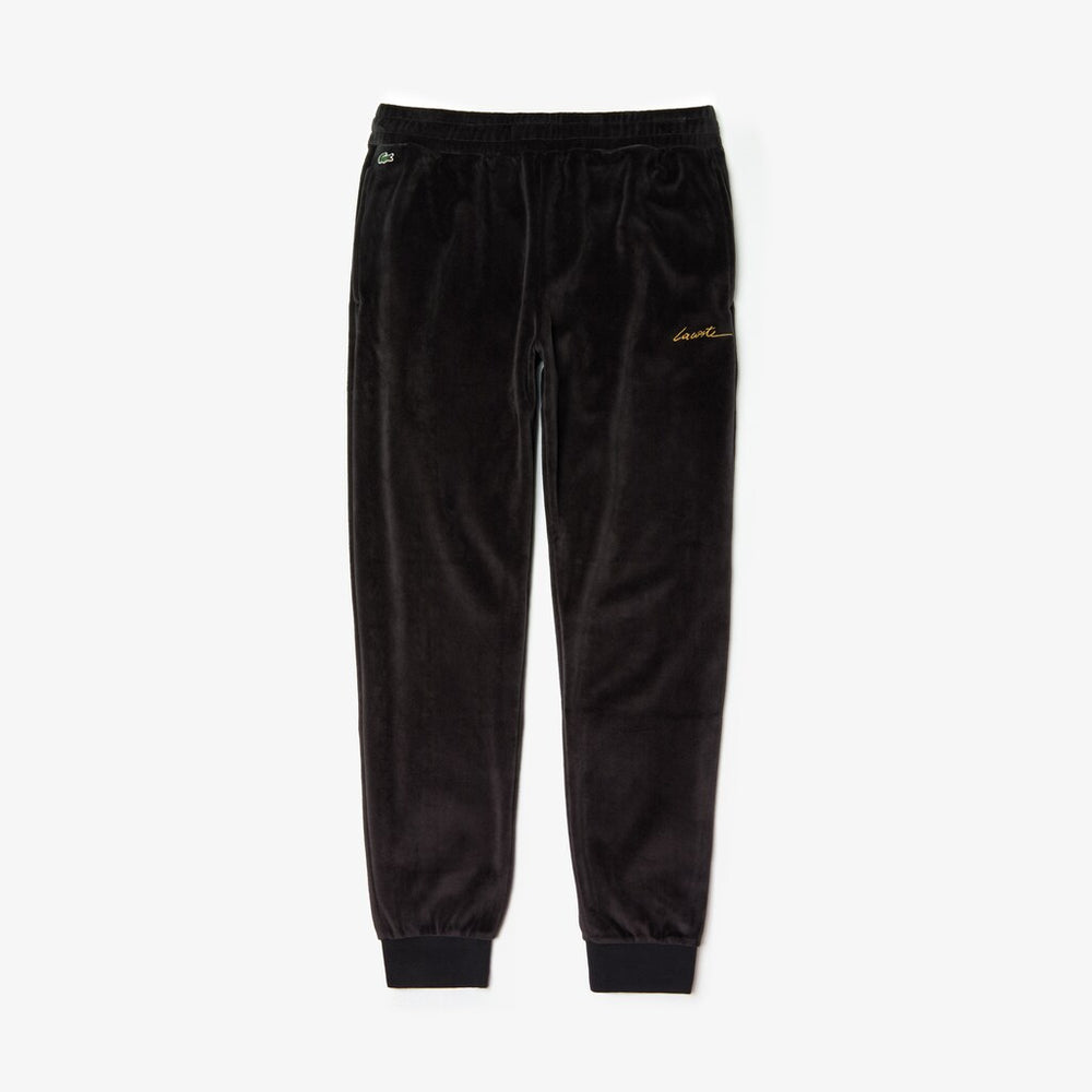 LIVE Golden Signature Velvet Sweatpants | Lacoste Mens