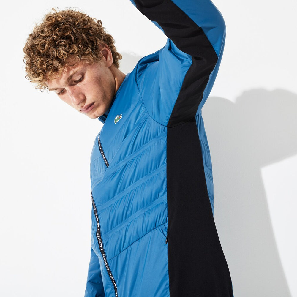 SPORT Quilted Mixed-Material Zip Tennis Jacket | Lacoste Mens