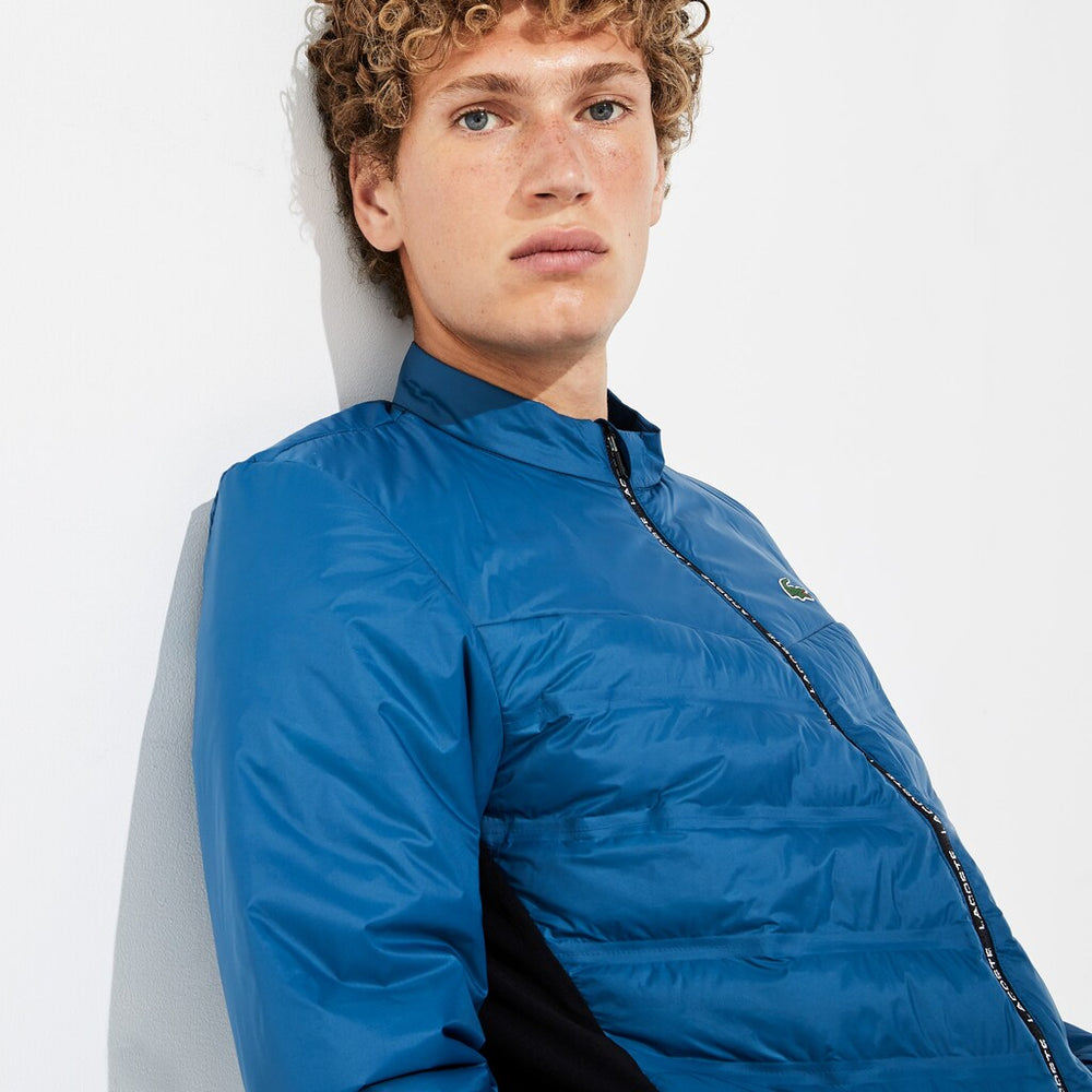 SPORT Quilted Mixed-Material Zip Tennis Jacket | Lacoste Mens
