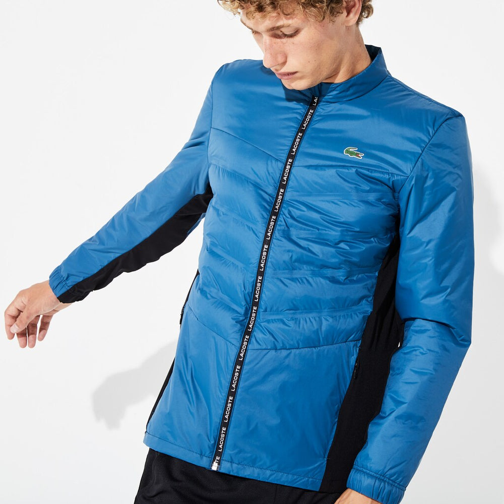 SPORT Quilted Mixed-Material Zip Tennis Jacket | Lacoste Mens