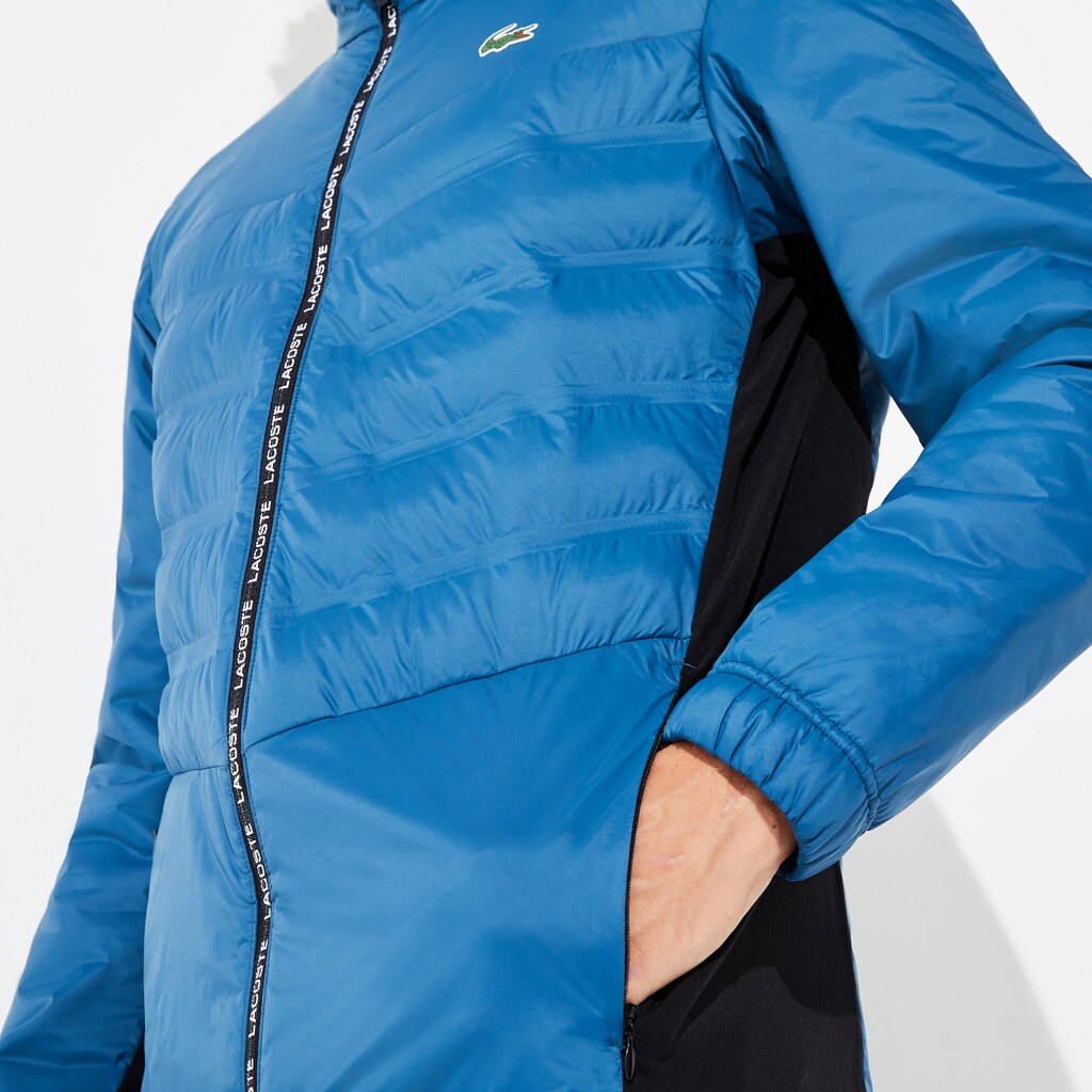 SPORT Quilted Mixed-Material Zip Tennis Jacket | Lacoste Mens