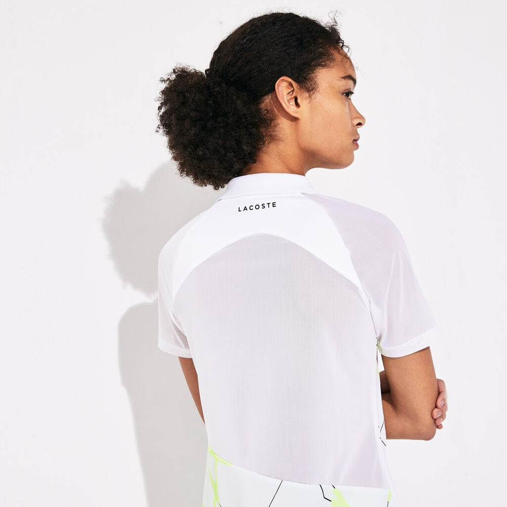 Wo  SPORT Geometric Print Breathable Tennis Polo | Lacoste Womens