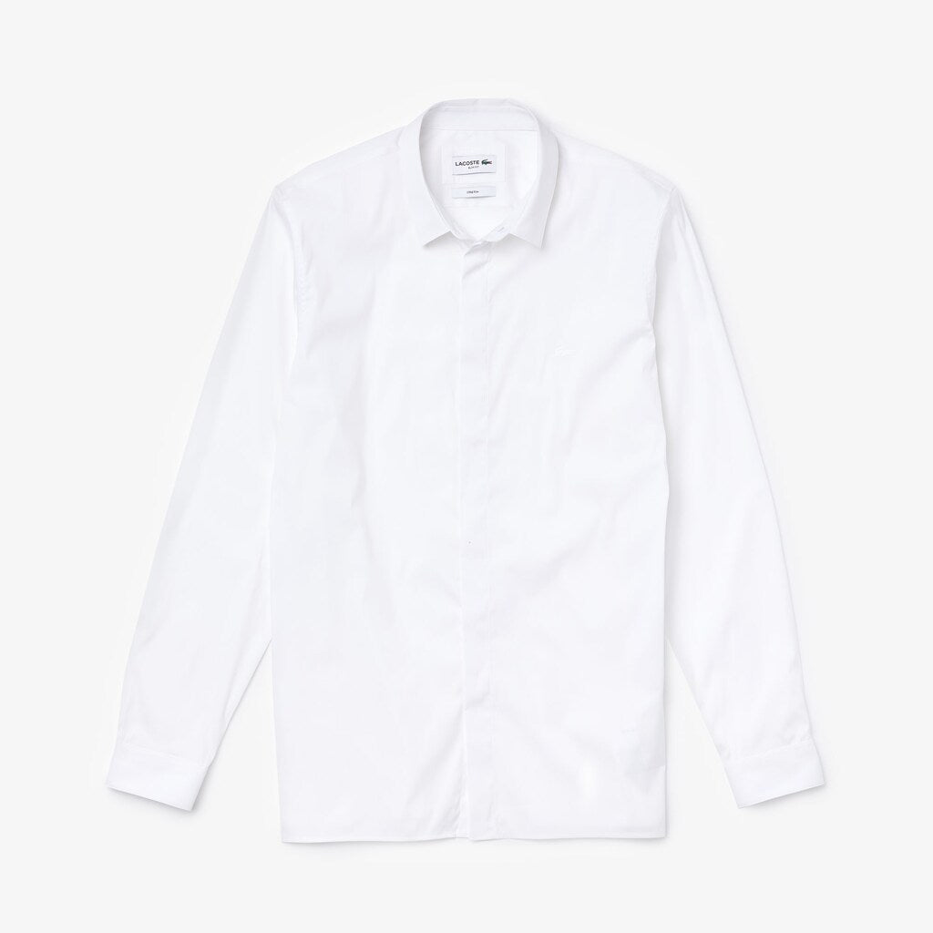 Slim-Fit Stretch Poplin and Jersey Shirt | Lacoste Mens