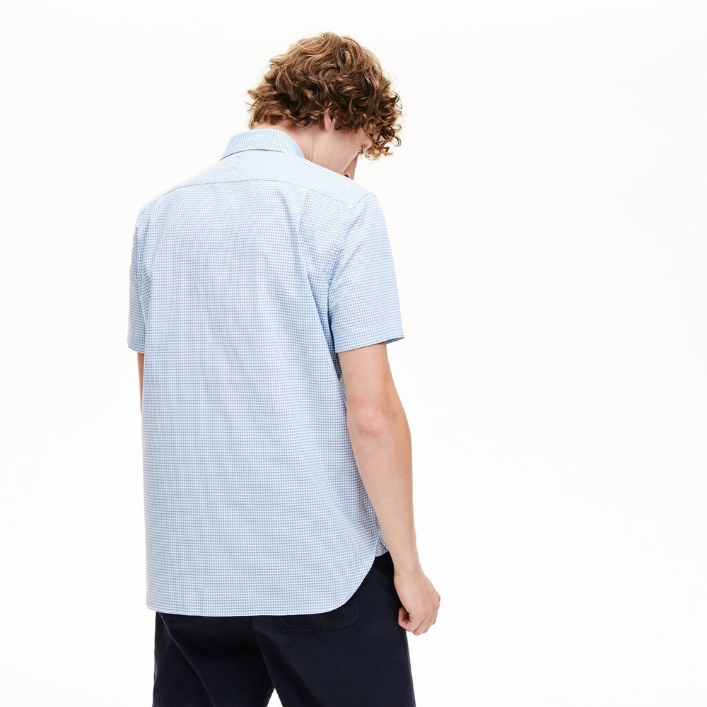 Regular- Fit Checkered Cotton Shirt | Lacoste Mens