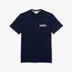 Crewneck 3D-Lettering Cotton T-Shirt | Lacoste Mens