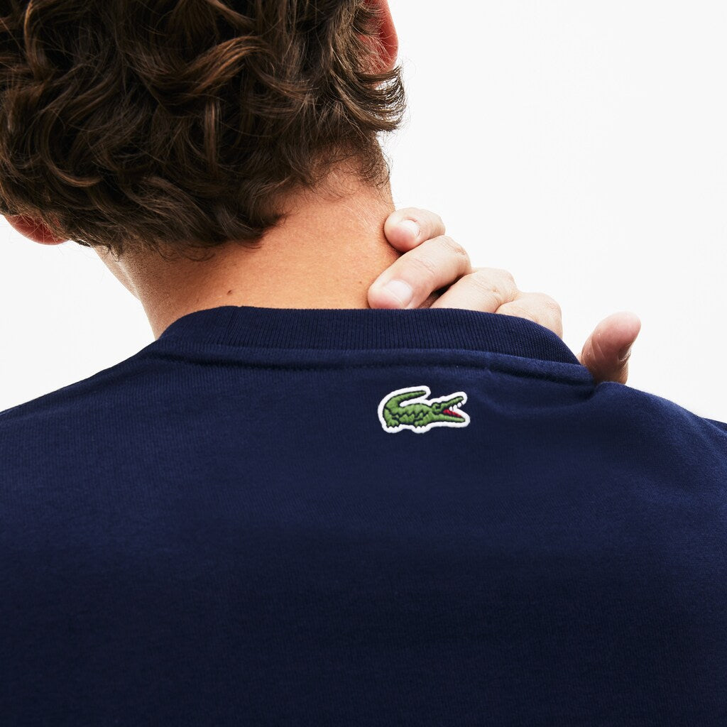 Crewneck 3D-Lettering Cotton T-Shirt | Lacoste Mens