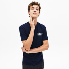 Crewneck 3D-Lettering Cotton T-Shirt | Lacoste Mens