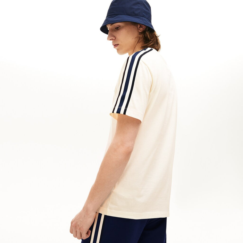 Stripe Sleeved Jersey T-Shirt | Lacoste Mens