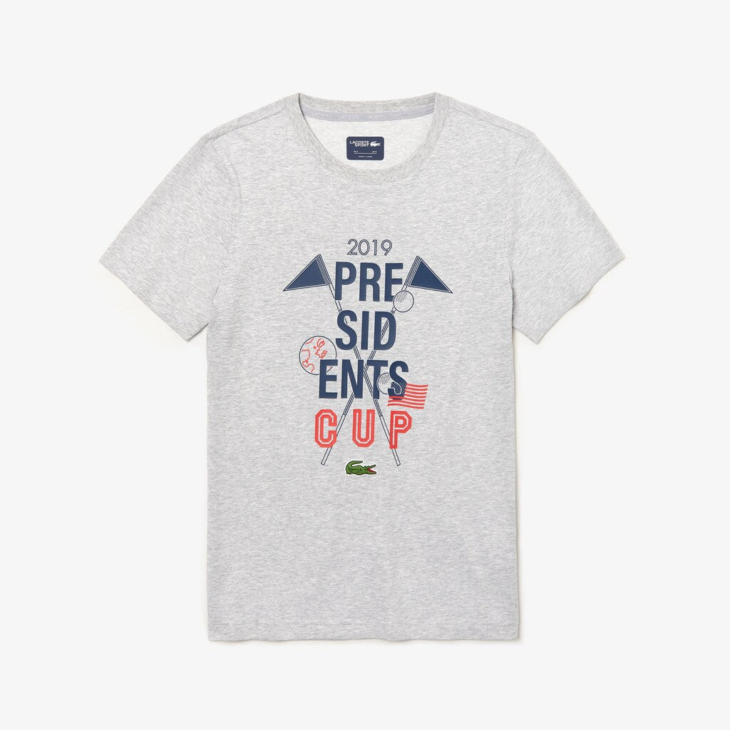 Presidents Cup Breathable Printed Cotton Blend Golf T-Shirt | Lacoste Mens