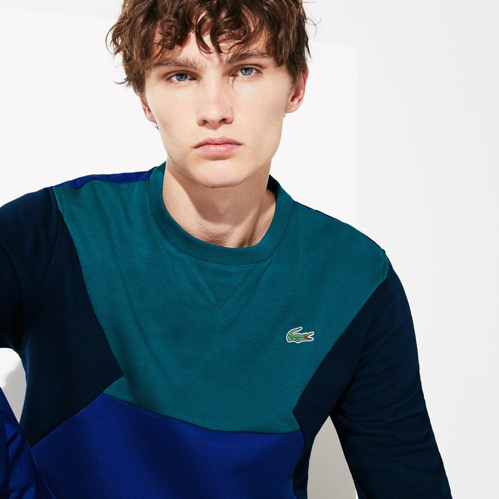 SPORT Color-Blocked Cotton Fleece Tennis Sweatshirt | Lacoste Mens