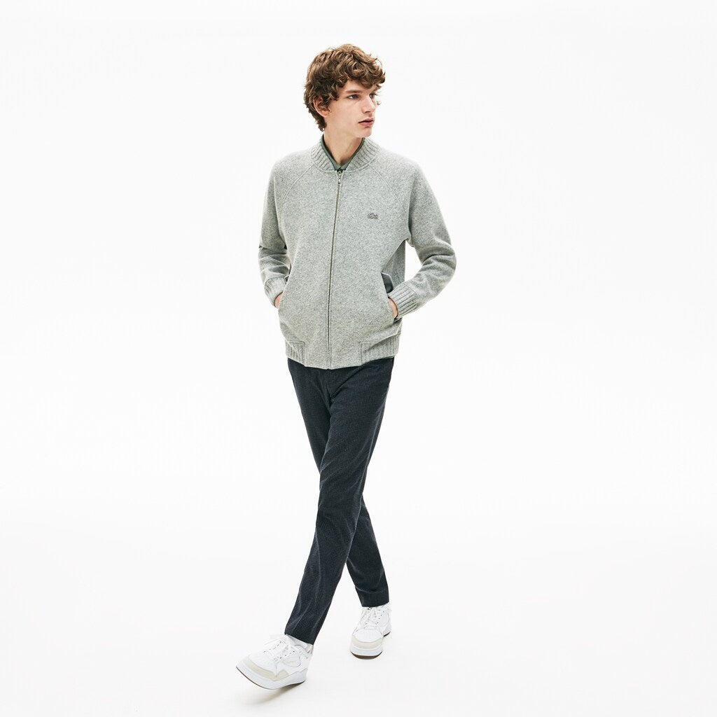 Hybrid Two-Ply Wool Blend Zip Sweatshirt | Lacoste Mens