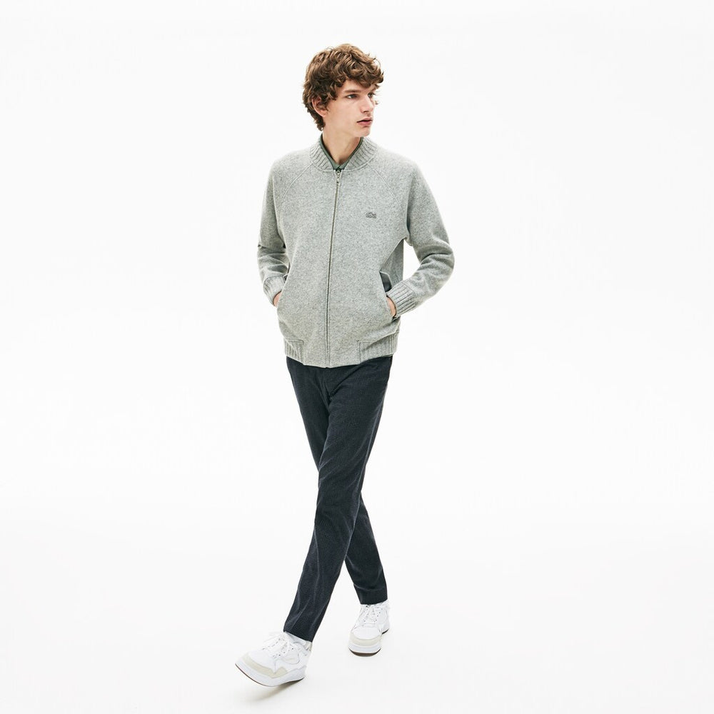 Hybrid Two-Ply Wool Blend Zip Sweatshirt | Lacoste Mens