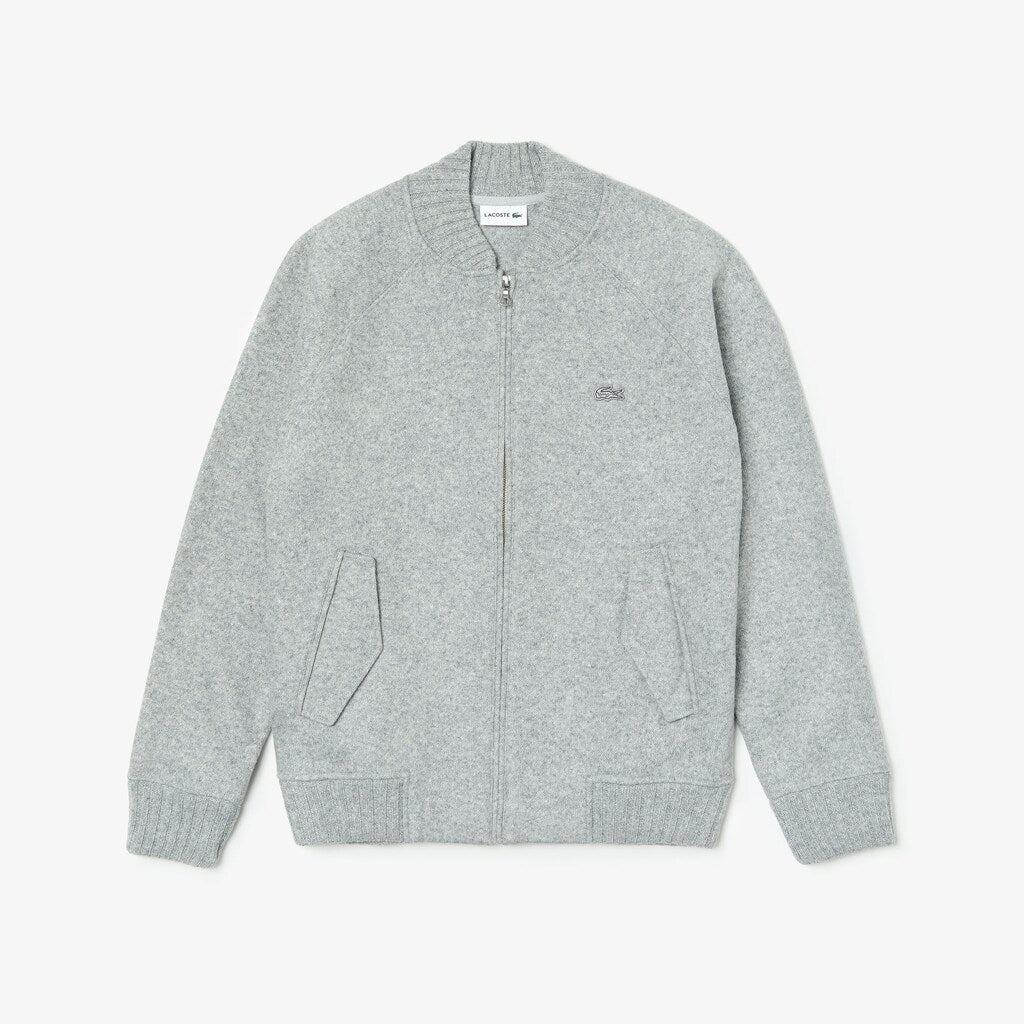 Hybrid Two-Ply Wool Blend Zip Sweatshirt | Lacoste Mens