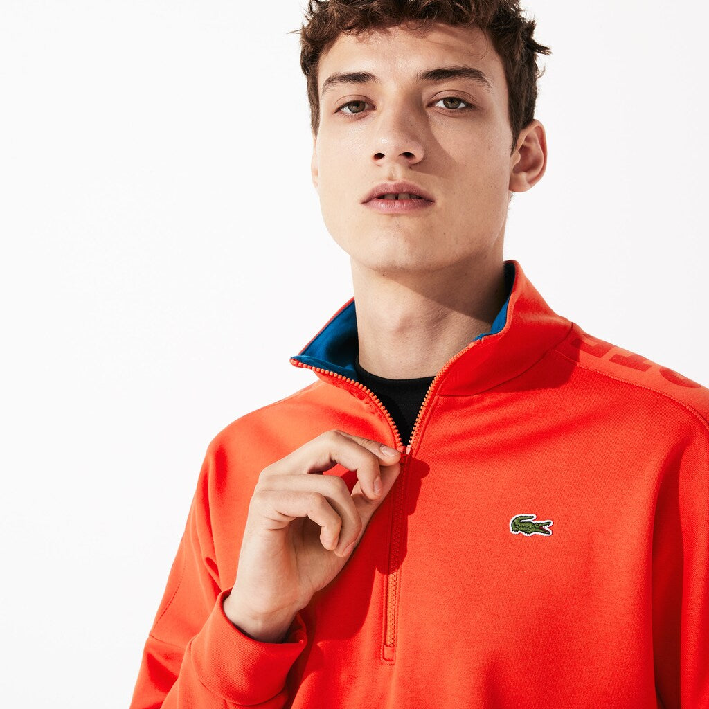 SPORT Zip Standup Neck Cotton Sweatshirt | Lacoste Mens
