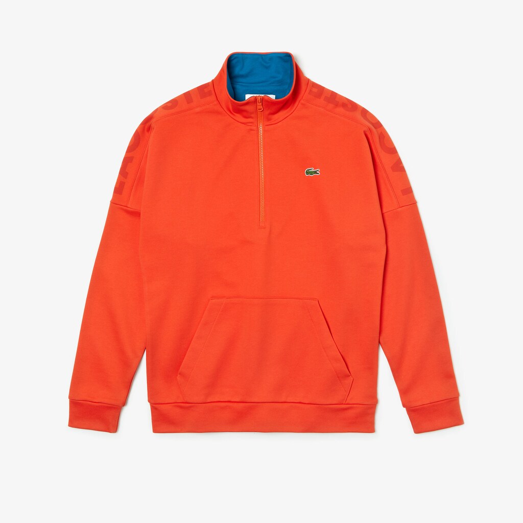 SPORT Zip Standup Neck Cotton Sweatshirt | Lacoste Mens