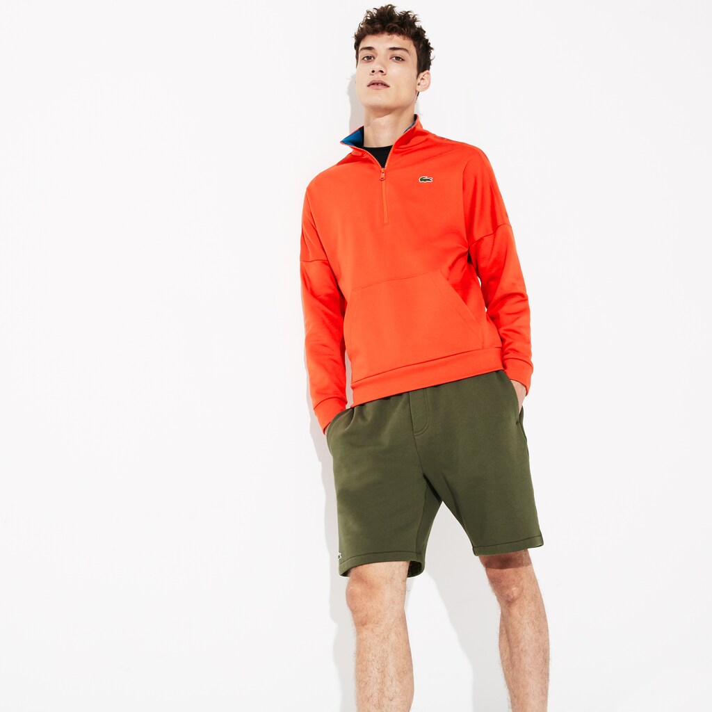 SPORT Zip Standup Neck Cotton Sweatshirt | Lacoste Mens