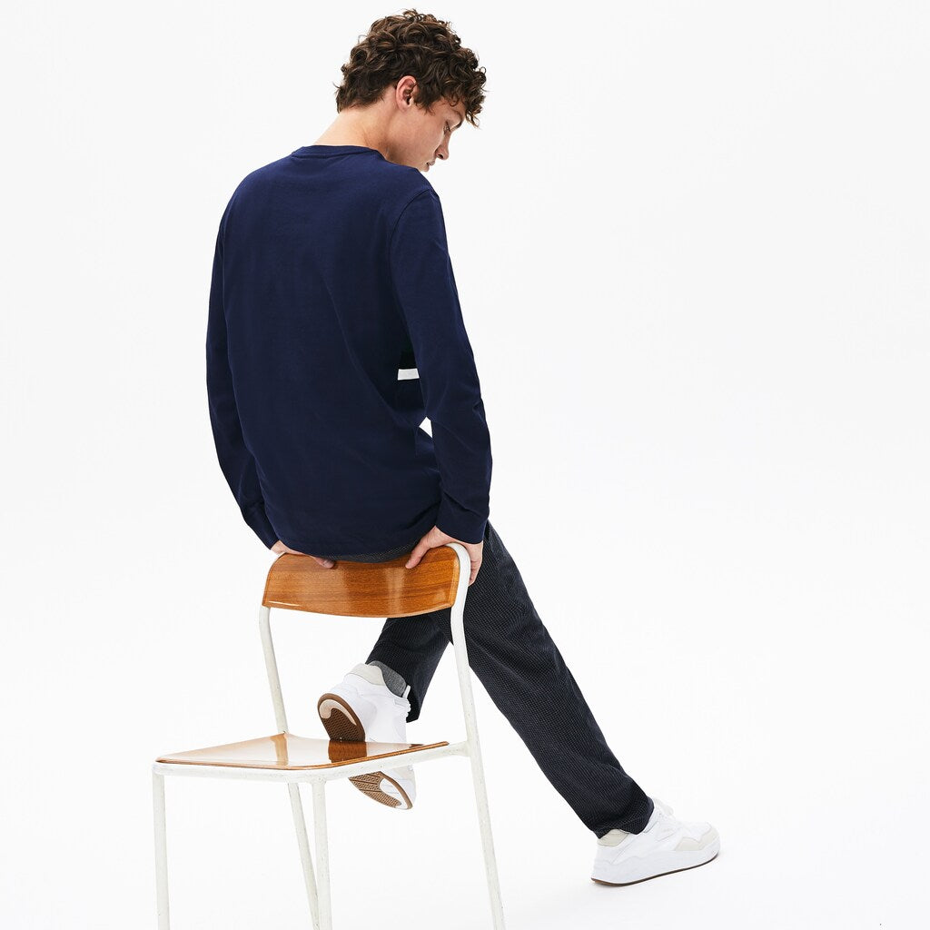 Crewneck Striped Cotton T-Shirt | Lacoste Mens