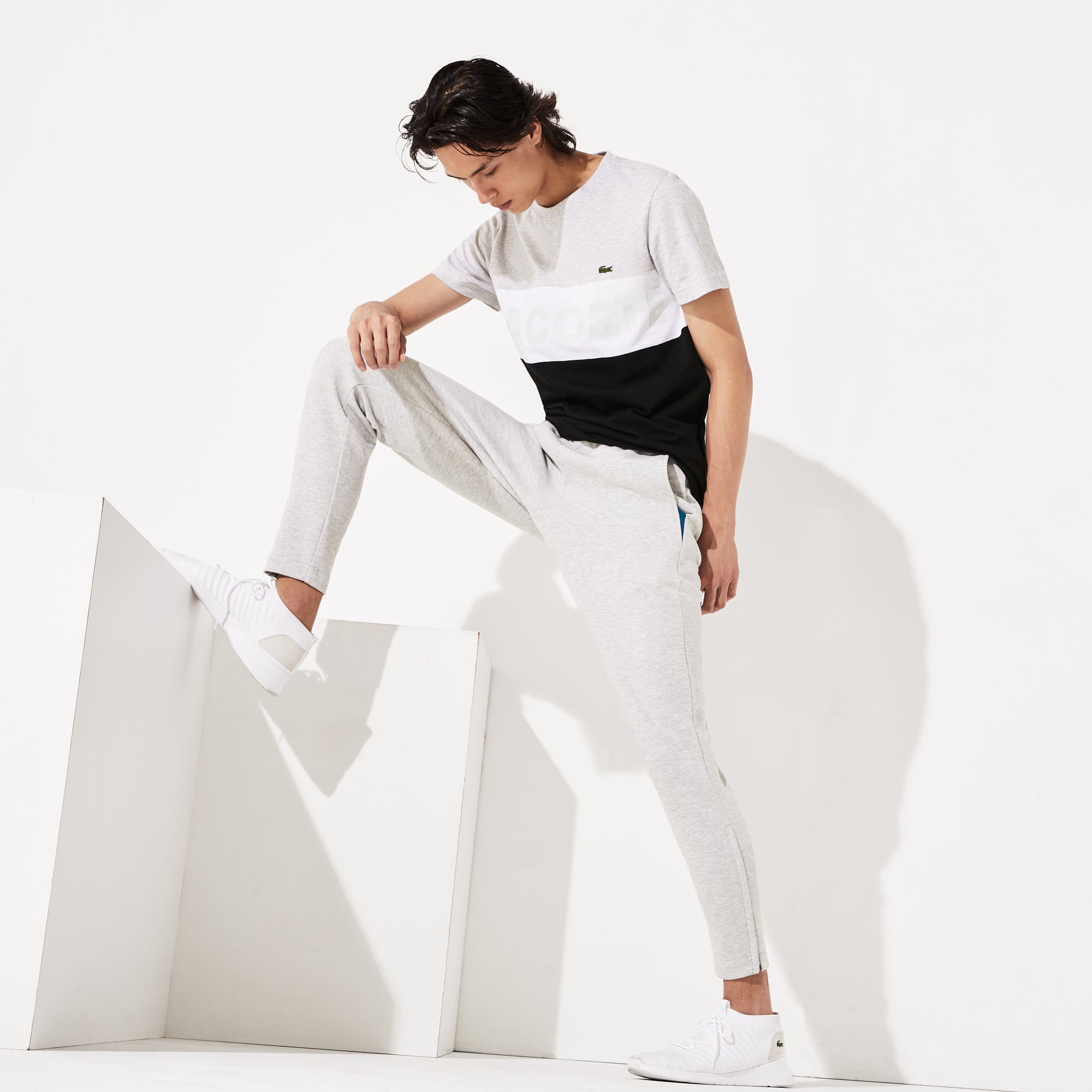 SPORT Fitted Cotton-Blend Sweatpants | Lacoste Mens