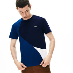 Crewneck Color-Blocked Thermoregulating Piqué T-Shirt | Lacoste Mens