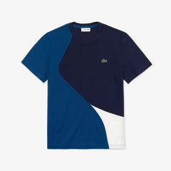 Crewneck Color-Blocked Thermoregulating Piqué T-Shirt | Lacoste Mens