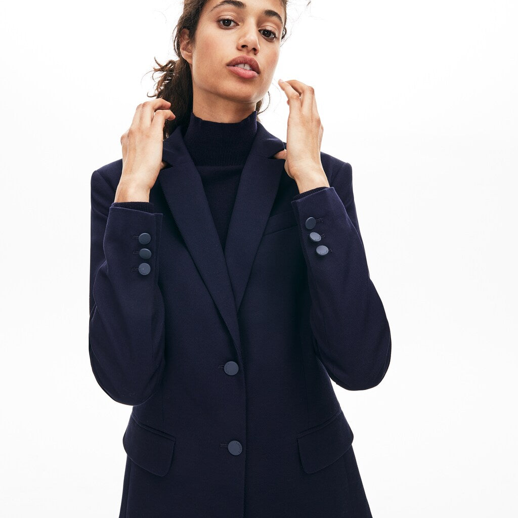 Wo  Fitted Stretch Cotton Blazer | Lacoste Womens