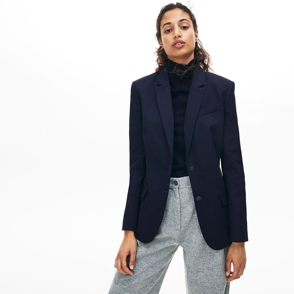 Wo  Fitted Stretch Cotton Blazer | Lacoste Womens