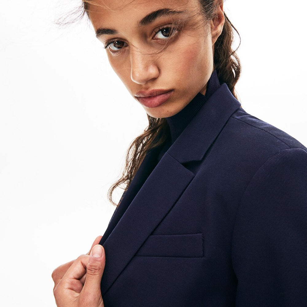 Wo  Fitted Stretch Cotton Blazer | Lacoste Womens
