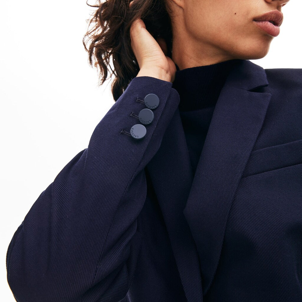 Wo  Fitted Stretch Cotton Blazer | Lacoste Womens