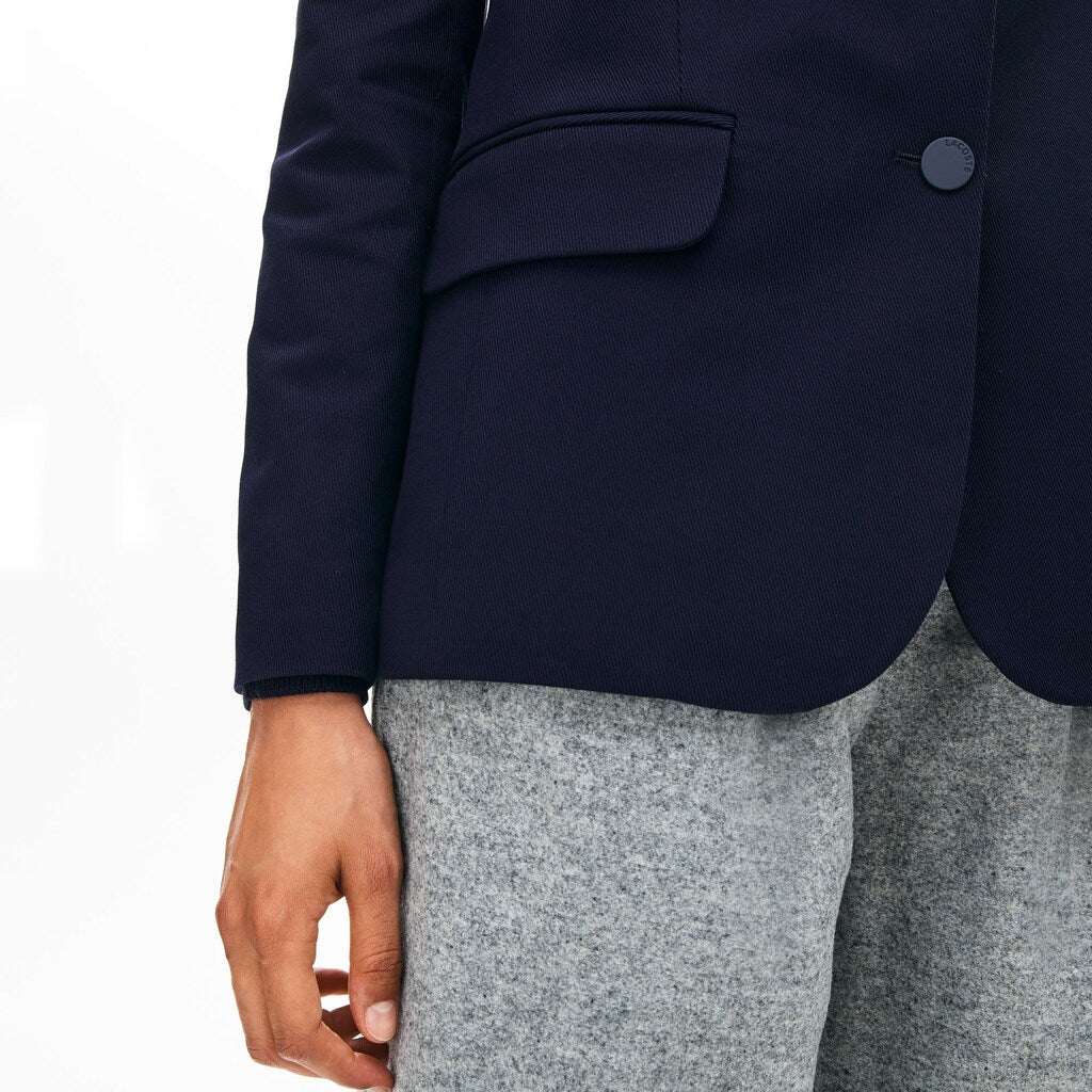 Wo  Fitted Stretch Cotton Blazer | Lacoste Womens