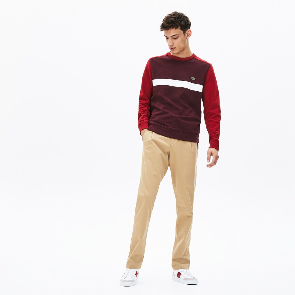 Color-Block Cotton Fleece Sweatshirt | Lacoste Mens