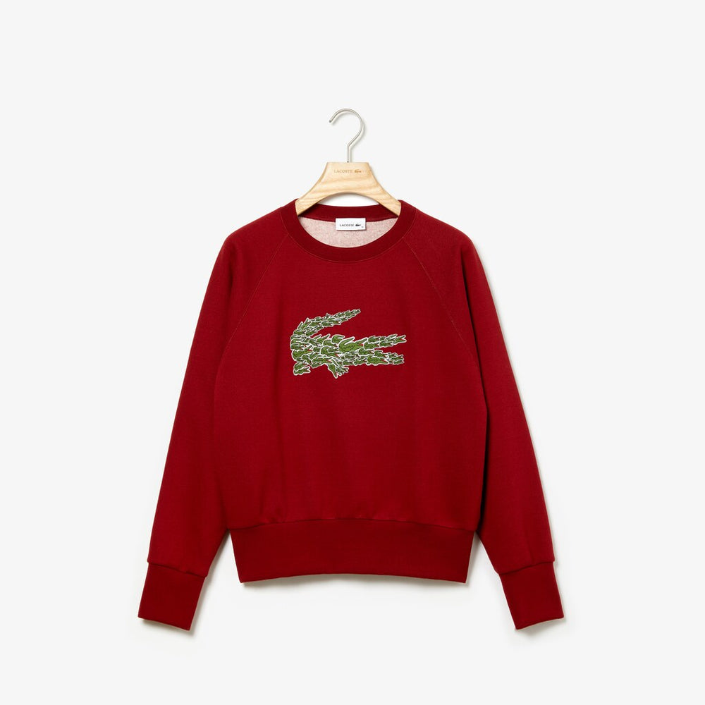 Wo  Crewneck Multi Croc Logo Fleece Sweatshirt | Lacoste Womens