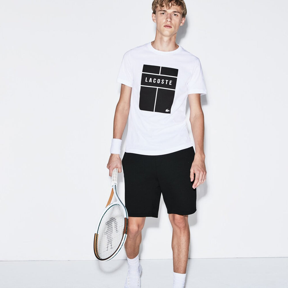 SPORT Crew Neck Lettering Jersey Tennis T-shirt | Lacoste Mens