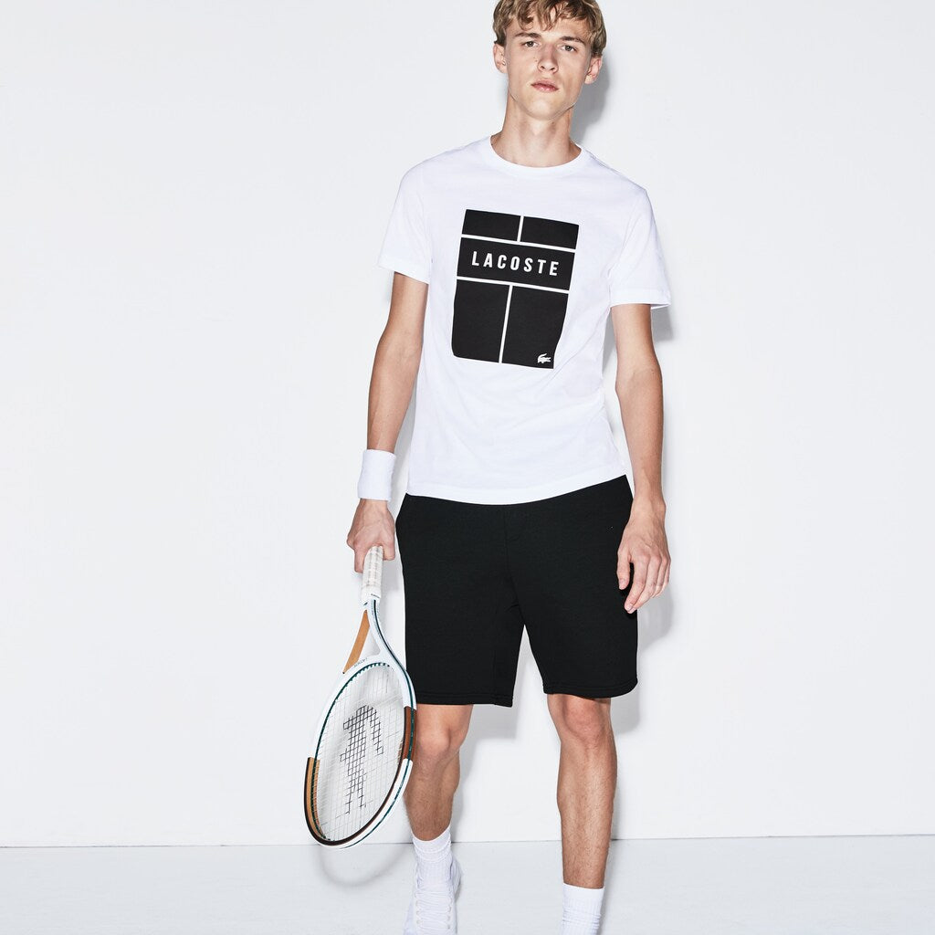 SPORT Crew Neck Lettering Jersey Tennis T-shirt | Lacoste Mens
