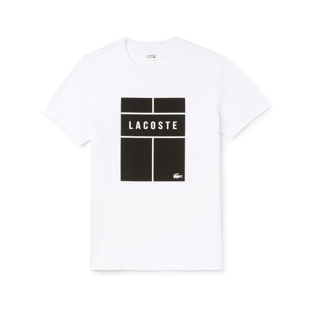 SPORT Crew Neck Lettering Jersey Tennis T-shirt | Lacoste Mens
