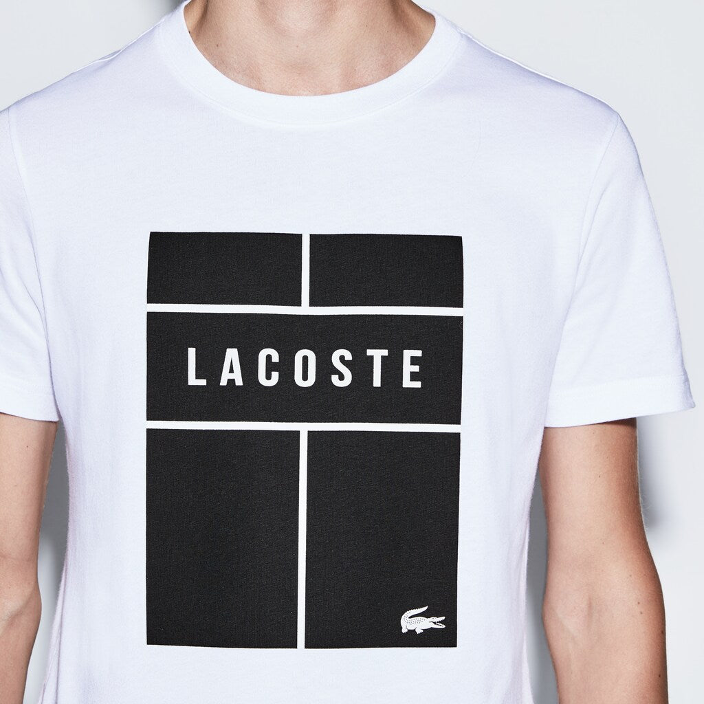 SPORT Crew Neck Lettering Jersey Tennis T-shirt | Lacoste Mens