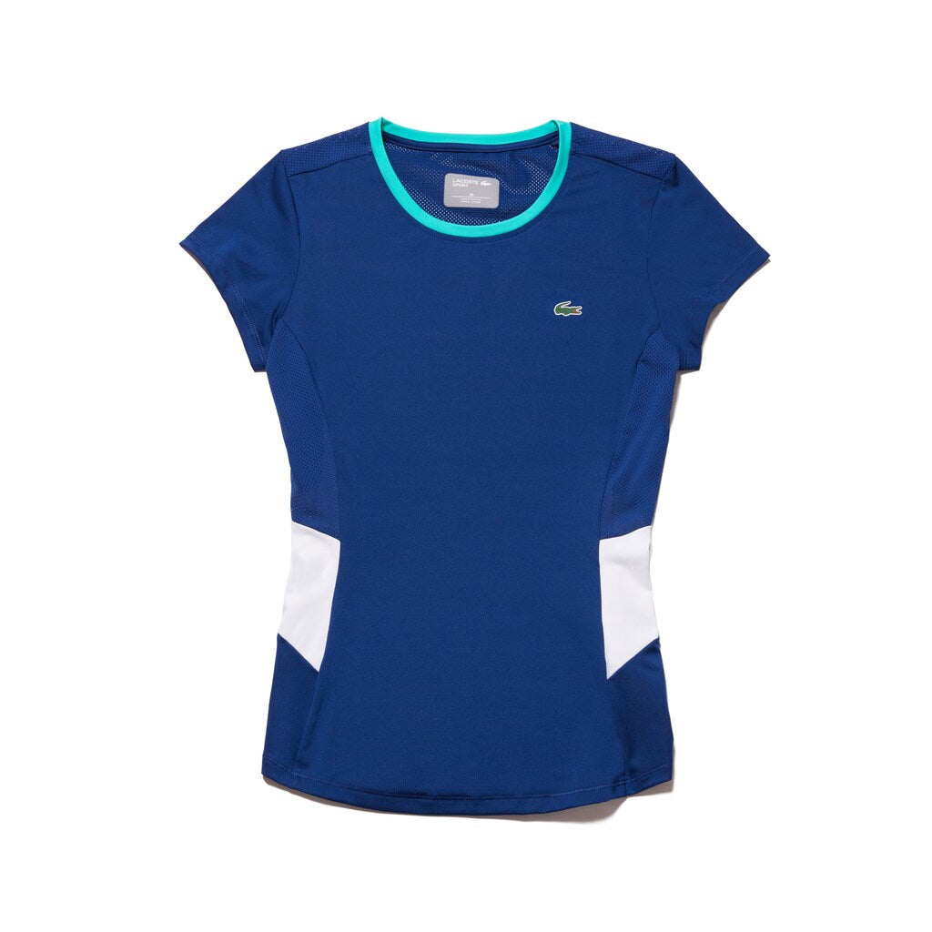 Wo  SPORT Crew Neck Stretch Jersey Tennis T-shirt | Lacoste Womens