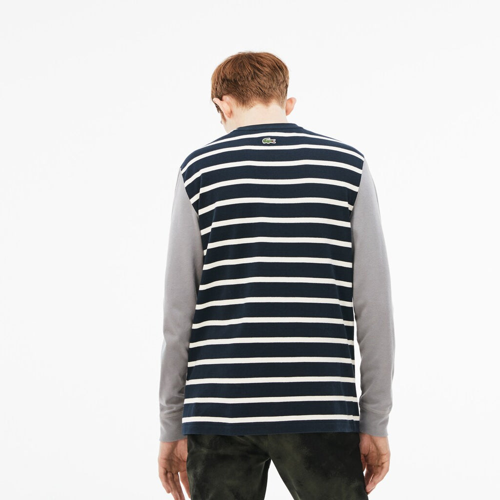 LIVE Striped Cotton Jersey T-shirt | Lacoste Mens