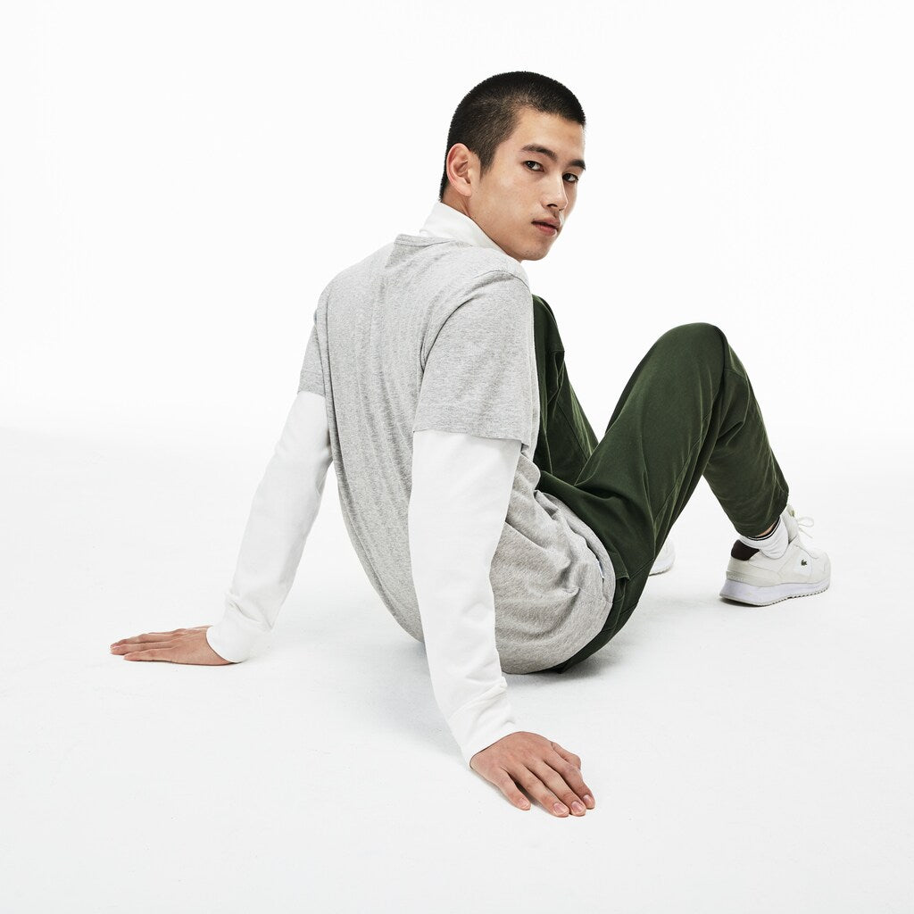 Crew Neck Oversized Badge Cotton Jersey T-Shirt | Lacoste Mens