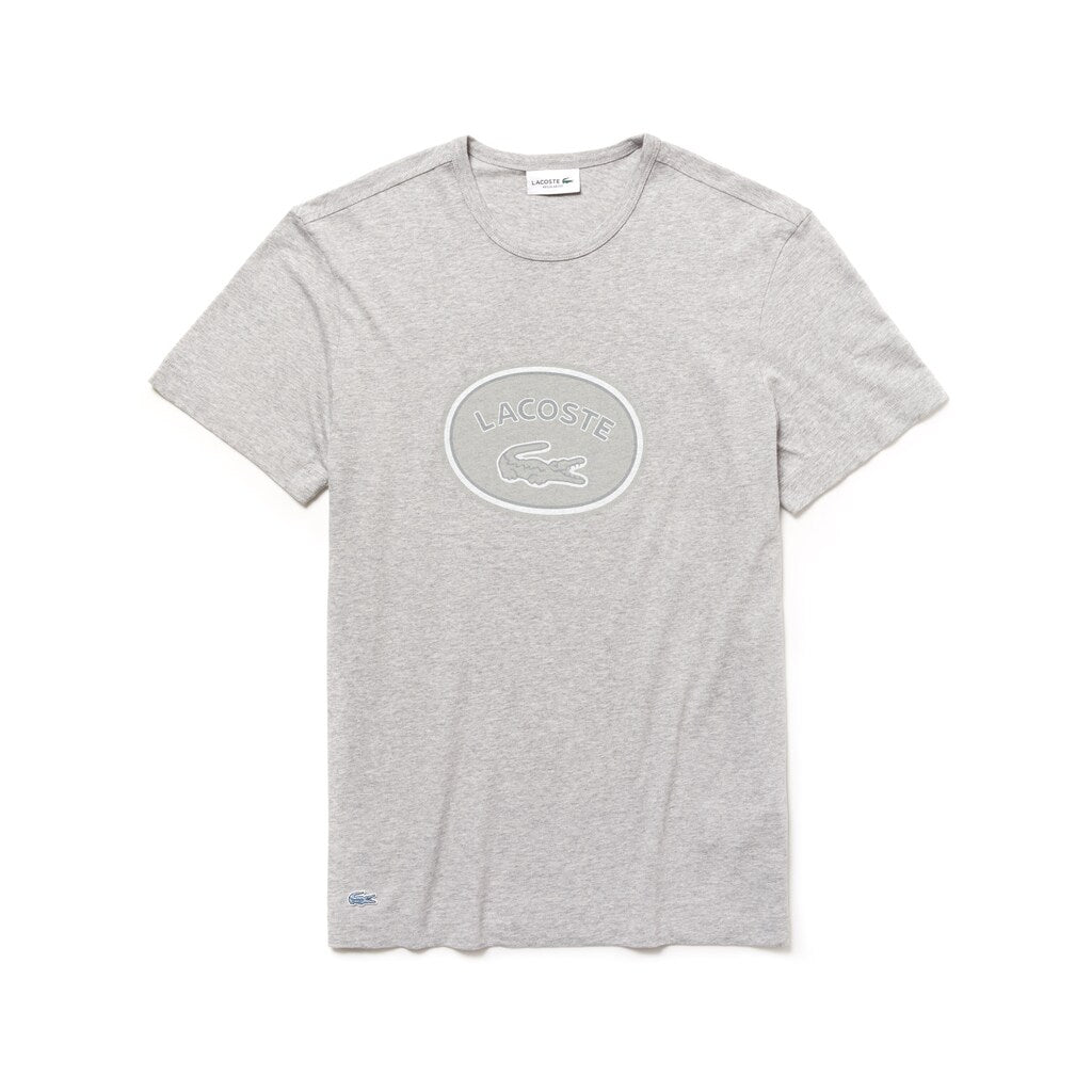 Crew Neck Oversized Badge Cotton Jersey T-Shirt | Lacoste Mens