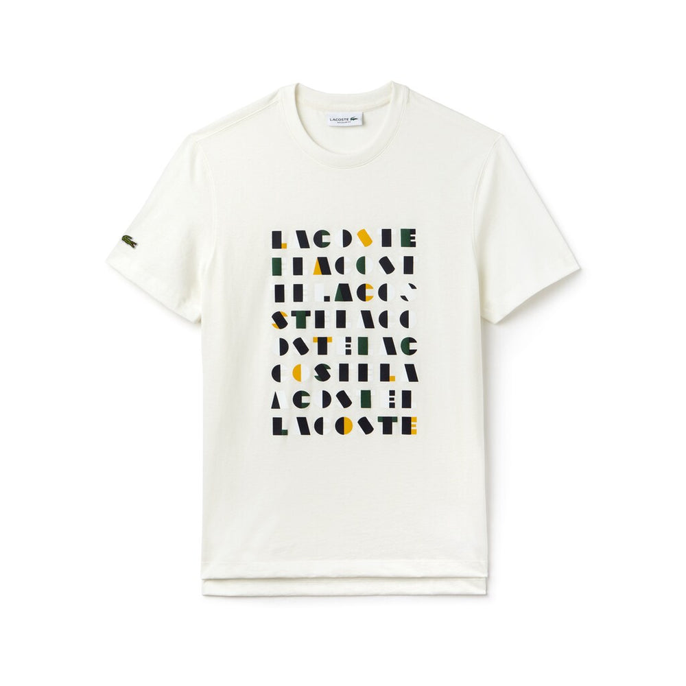 Crew Neck 3D Lettering Cotton Jersey T-shirt | Lacoste Mens