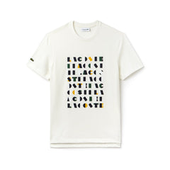 Crew Neck 3D Lettering Cotton Jersey T-shirt | Lacoste Mens