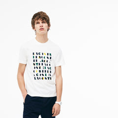 Crew Neck 3D Lettering Cotton Jersey T-shirt | Lacoste Mens