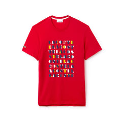 Crew Neck 3D Lettering Cotton Jersey T-shirt | Lacoste Mens