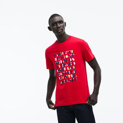 Crew Neck 3D Lettering Cotton Jersey T-shirt | Lacoste Mens