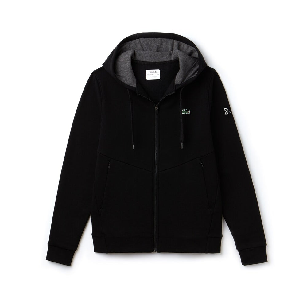 SPORT Novak Djokovic Technical Fleece Hooded Zip Sweatshirt | Lacoste Mens