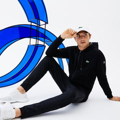 SPORT Novak Djokovic Technical Fleece Hooded Zip Sweatshirt | Lacoste Mens