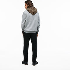 LIVE Leopard Print Hood Fleece Sweatshirt | Lacoste Mens