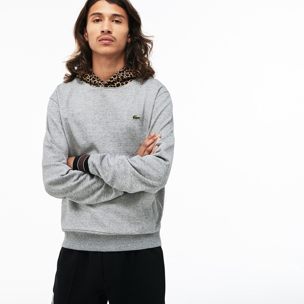 LIVE Leopard Print Hood Fleece Sweatshirt | Lacoste Mens