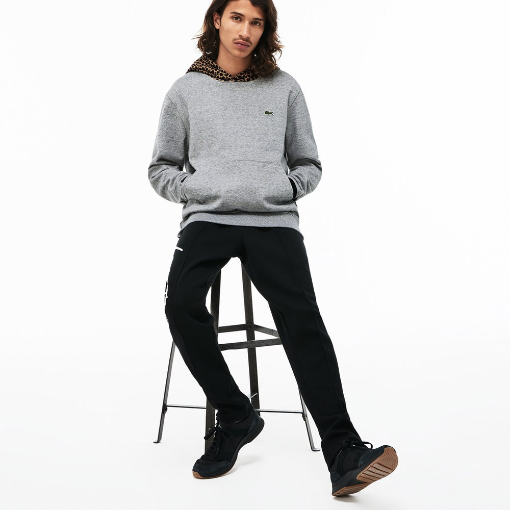 LIVE Leopard Print Hood Fleece Sweatshirt | Lacoste Mens