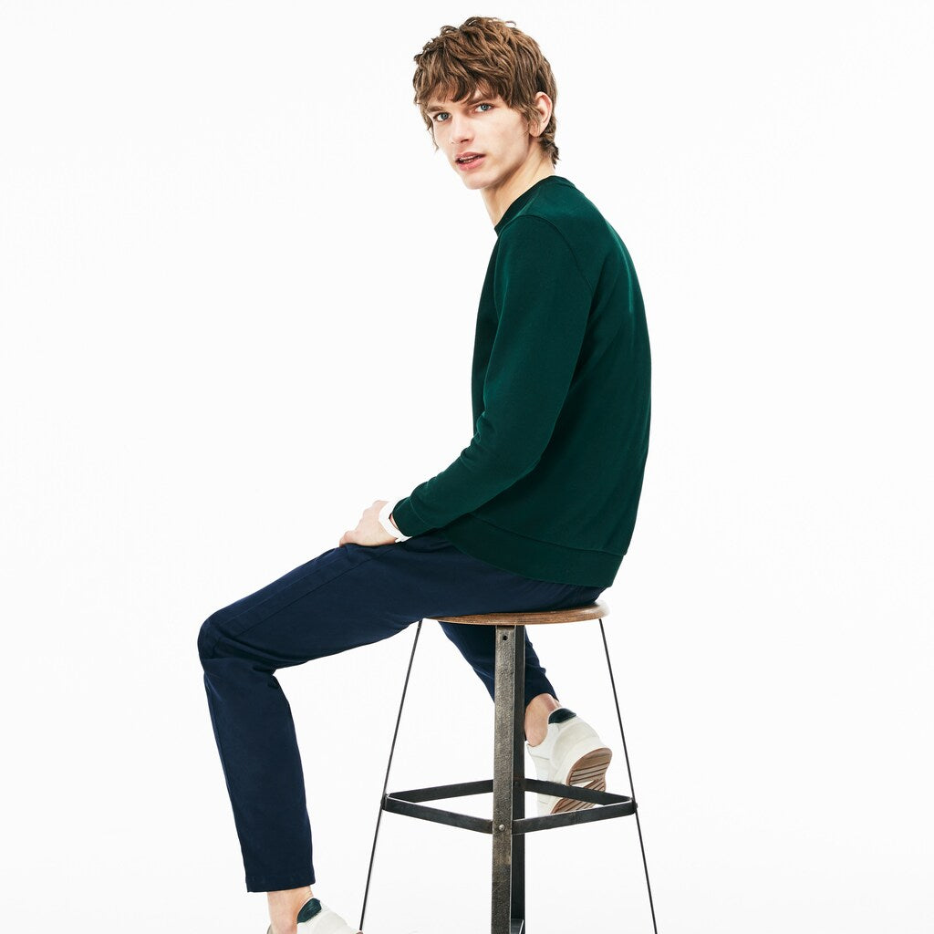 Crew Neck Print Fleece Sweatshirt | Lacoste Mens